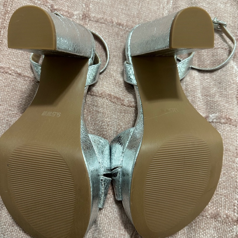 Torrid Metallic Silver Heeled Sandals - Picture 3 of 4